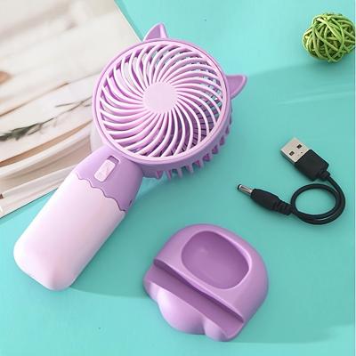 Mini Tragbarer Ventilator, USB Wiederaufladbar, Handventilator für Männer und Frauen Perfekt für Büro, Outdoor, Reisen und Camping