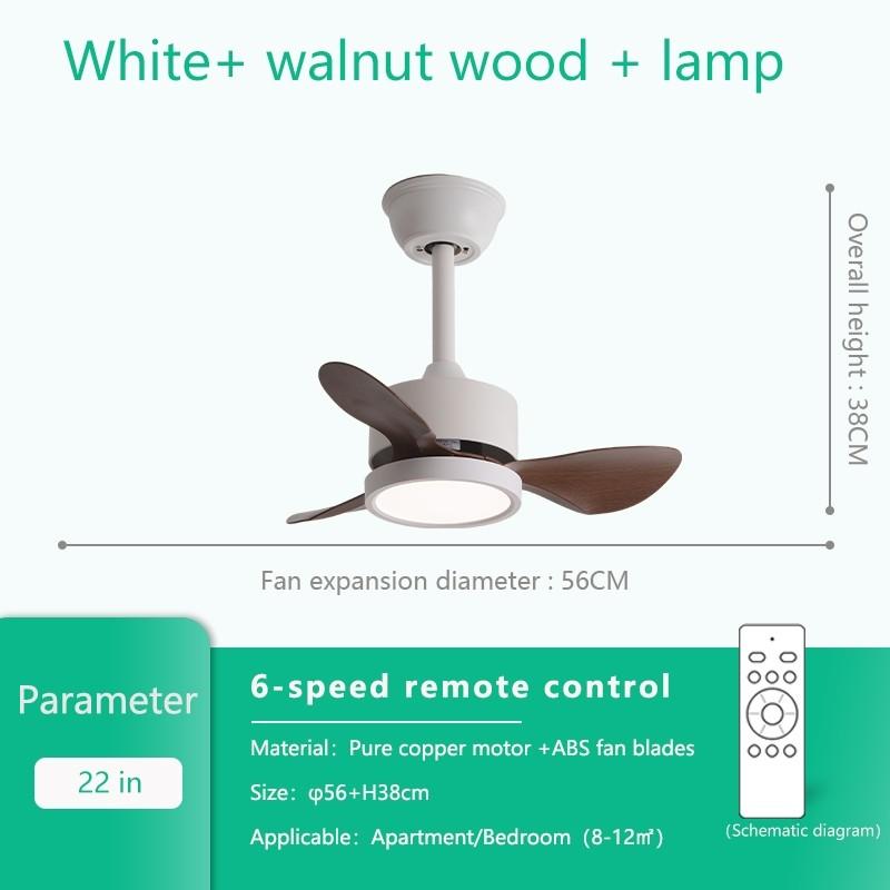 22" 3/5 Blades & LED Lighting Fan Silent DC Motor & Energy Saving Fan Household Electric Ceiling Fan with Hook