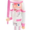 Handmade Wood Nutcrackers Soldier Unique 50CM Pink Nutcrackers Soldier Crafted for Enthusiasts of Festival Ornament