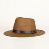 Panama Woven Straw Sun Hat  Jazz  Hat Men'S And Women'S  Sun Shading Beach Hat Sun Protection Hat  Sombrero Hombre