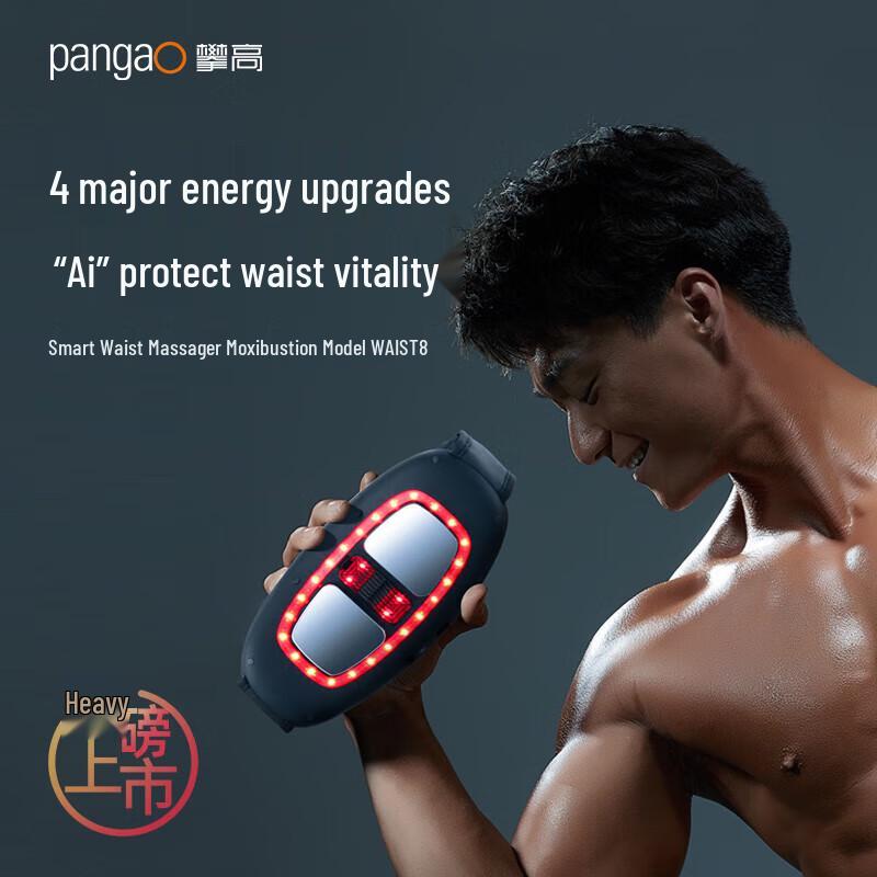 Pangao Waist Massager with Red Light & Moxibustion CN Plug (adapter Included)