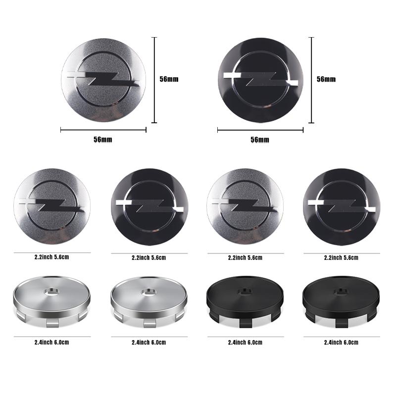 4Pcs 56/60MM Car Styling Aluminum Wheel Center Hub Cap Stickers For Opel Corsa Astra Insignia OPC Corsa Mokka Vectra Accessories