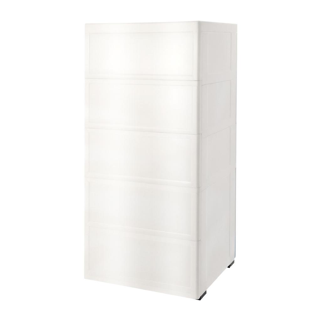 Mobile Armadietto Organizzatore a 5 Cassetti Piccolo con Ruote, Contenitore Portatile per Camera da Letto, Lavanderia e Cameretta dei Bambini