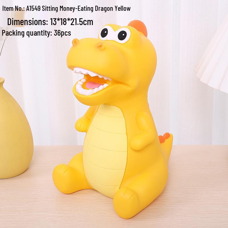 Large Silicone Tyrannosaurus Rex Piggy Bank - Cute, Creative, and Popular Dinosaur Money Box
