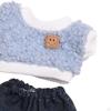 Mini 17cm 6inch Doll Clothes Set Costume Cute Clothing for Ages 5 6 7 8 Blue