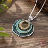 Ladies' Hollowed Out Circular Pendant Exaggerated Necklace