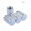 4pcs Knurling Style Tire Valve Caps Aluminum Silver Car Bike Wheel Stem Air Valve Caps Tire Pressure Cap Accessory Stem Caps1