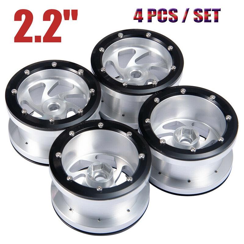 22 Alloy 4x Beadlock Wheel Rims For 110 Rc Axial Wraith Trx4 Redcat Crawler