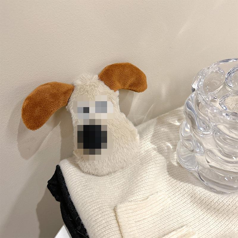 

Wind Puppy Mobile Phone Airbag Bracket Autumn And Winter Plush Back Sticker Retractable Cartoon Dog Support Frame