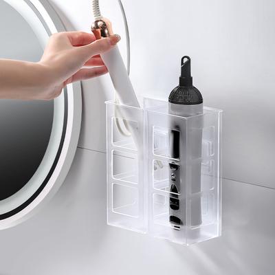 2Pcs Wall-mounted Storage Rack Hair Tools Organizer Strong Load-bearing Large Capacity Self-Adhesive Iron Comb Straightener Holder