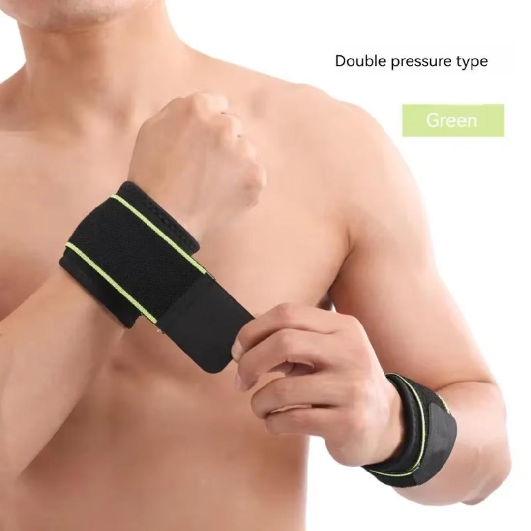 Outdoor Sports Wristband Breathable Pressurized Adjustable Wrist Guard Lightweight Non-slip Wrist Support Training Fitness Guard зелёный