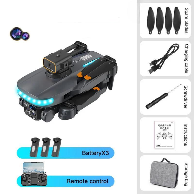Nouveau P14 Mini Drone HD Photographie Aérienne ESC Double Caméra WIFI FPV Évitement D'obstacles RC Pliable Quadcopter Avion Jouet Brushless 3B