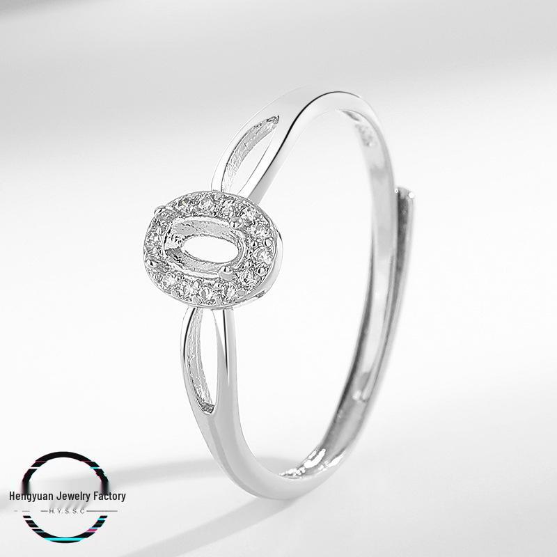 

Popular Women s Adjustable Copper Ring Setting for DIY Oval Gemstones in Imitation 925 Silver (4*6-9*11). Oval W008 [9*11]