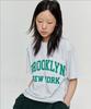 PAPERBOY Brooklyn New York Short Sleeve T-Shirt - White Melange