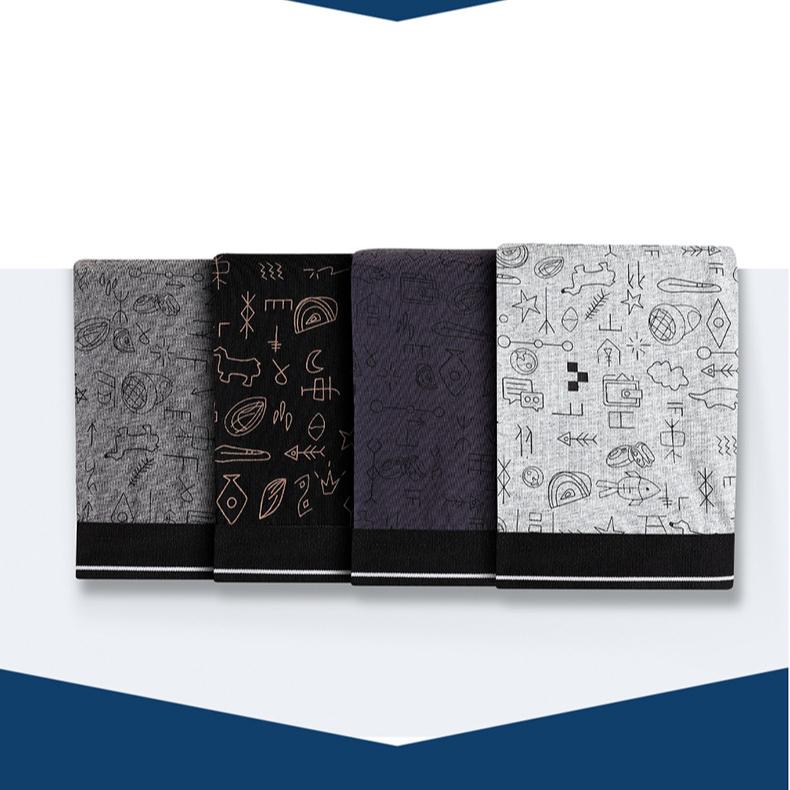 4pcs Large Men's Underwear Flat Corner Underwear High Elasticity and Comfortable Underwear Boxer Brief