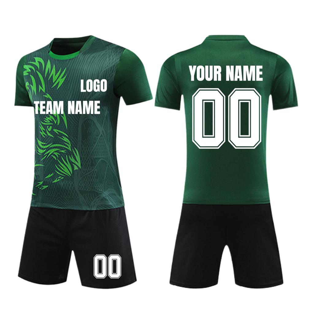 Personalisierte Shirts Kit Herren Mädchen mit Namen Nummer benutzerdefinierte Fußballtrikots für Jungen Trainingsanzug