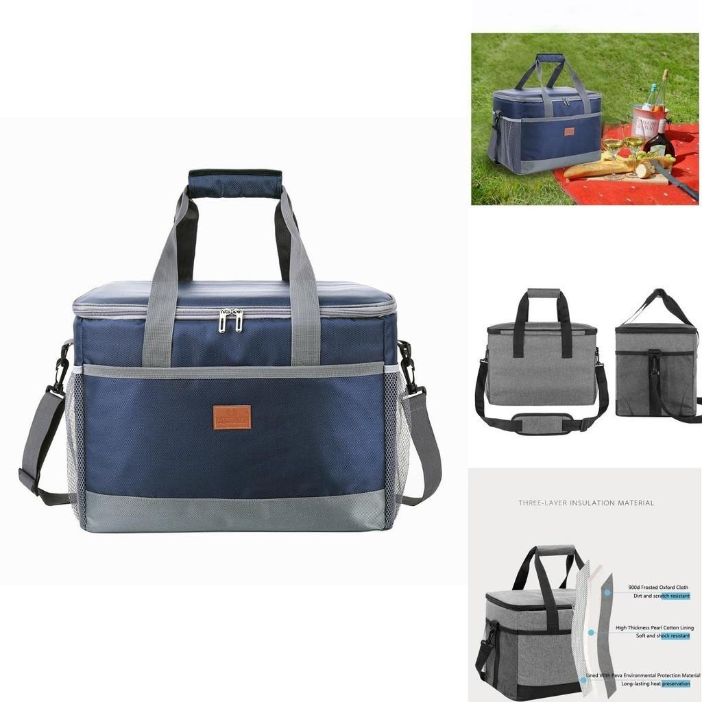 Large Capacity Thermal Lunch Box Bag 900d Frosted Oxford Cloth High Thickness Pearl Cotton Lining