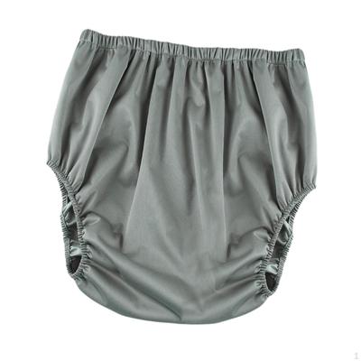 Windelhose für Erwachsene, Auslaufsichere Unterwäsche für Männer und Frauen, Waschbare Graue Hosenoption