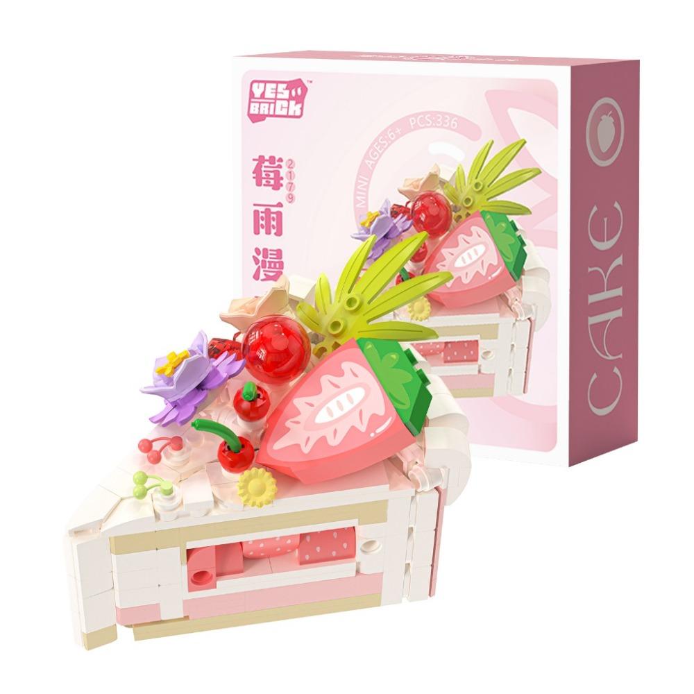 Handmade Dessert Building Blocks Birthday Cake Assembly Model Funny Block Toys