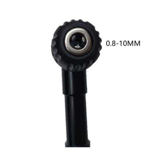 Right Angle Chuck for Power Drill 90 Degree Attachment, Corner Adapter with 0.8-10mm 3-Jaw Chuck, Compatible Most Bits Metal