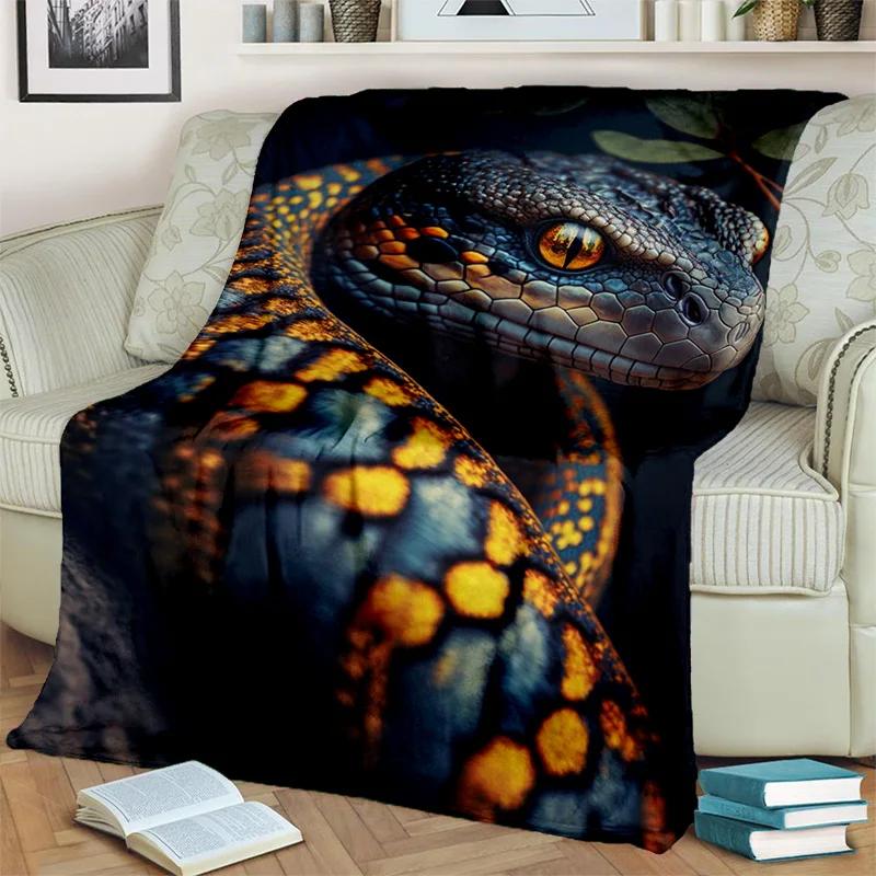 Gothic Snake Serpent Python Viper Blanket,Soft Throw Blanket for Home Bedroom Bed Sofa Picnic Travel Office Cover Blanket Kids