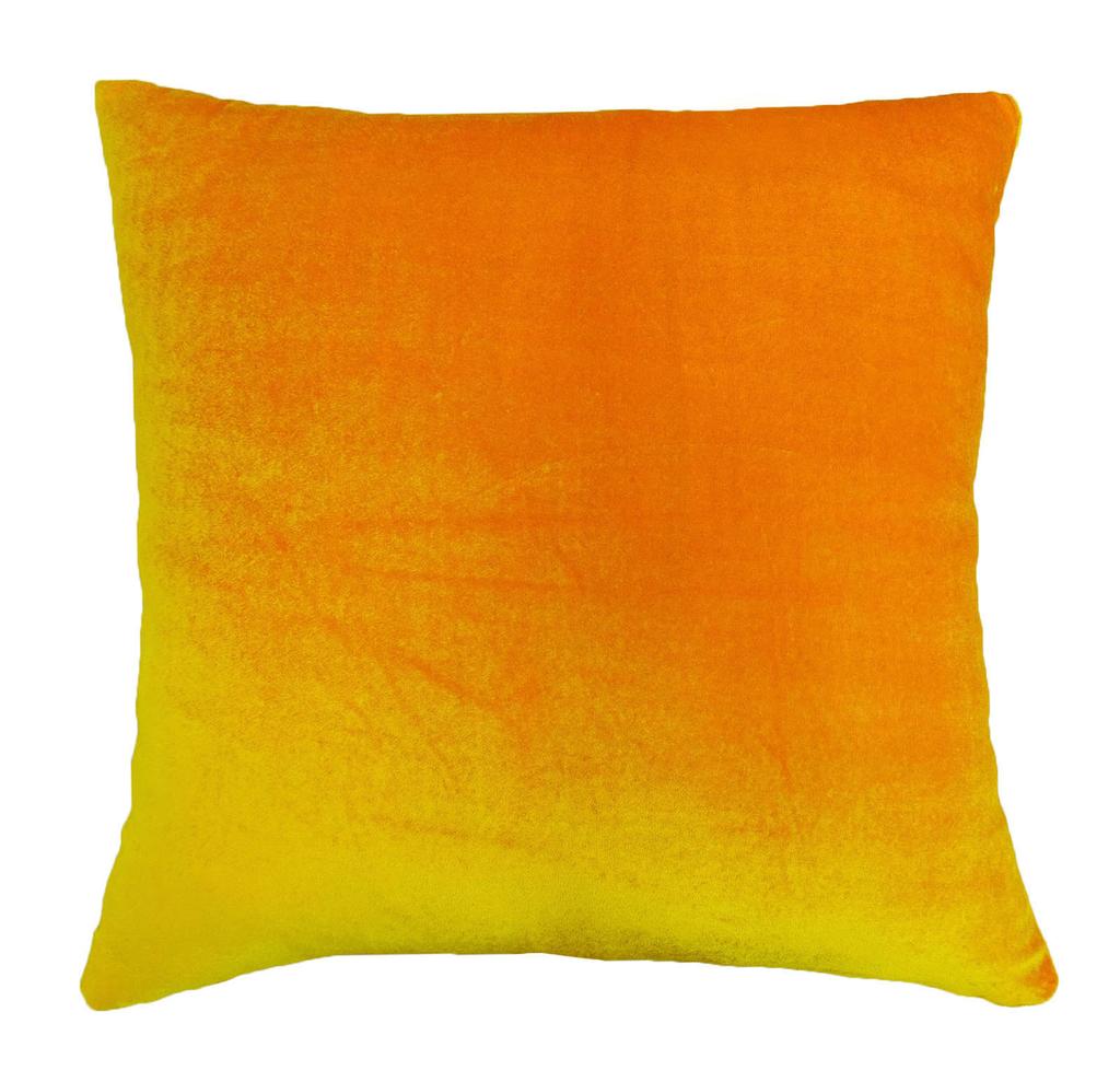 Indian Pillow Case Solid Orange Home Decor Throw Cushion Velvet Cover - Choose