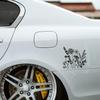 SV83 Handgeschnitzter Floral Vinyl Aufkleber für Auto Karosserie - Passt auf glatte Oberflächen wie Metall & Glas