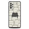 Custodia per Telefono per Samsung Galaxy A15 A13 A51 A71 A41 A31 A21S A03S A05 A35 A55 A23 A25 A33 A53 A73 5G Cover Gatto Nero Cartone Animato Carino