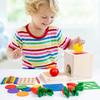 Toys Educational 4 In 1 Play Kit Montessori Object Permanence Box Coin Carrot Harvest Toy Wooden Shape Sorter Learning for Kids