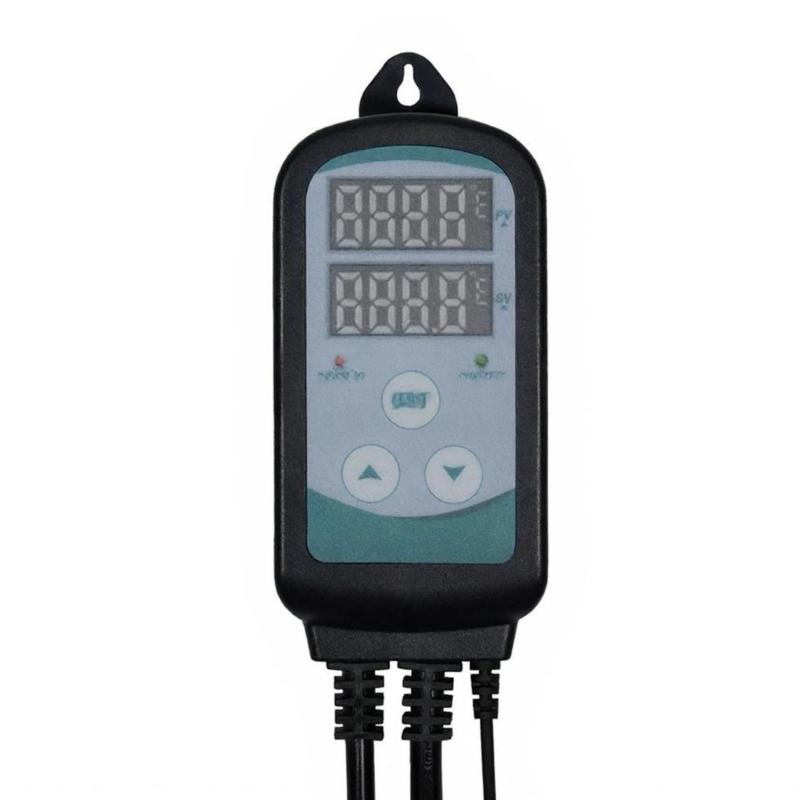 Digital Temperature Controller 1100W 110V for Greenhouses Mushroom Cultivation Home Brewing Heating with Accurate Digital Display