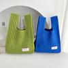 Knitted Wrist Bag Women Casual Shoulder Tote Bag Hollow Out Female Reusable Shopping Bags Girls Woven Small Handbag AVE