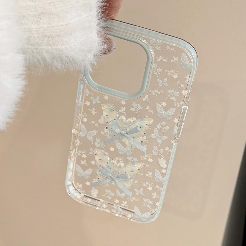 Beautiful Floral Butterfly for IPhone 17 for Apple 15 Promax Phone Case 16 Small Fresh 13 Three-dimensional 11 Soft