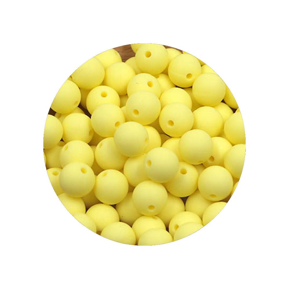 

Kivoct 100Pcs 12MM Round Silicone Beads For Jewelry Making DIY Pacifier Chain Necklace Keychain Accessories 100pcs