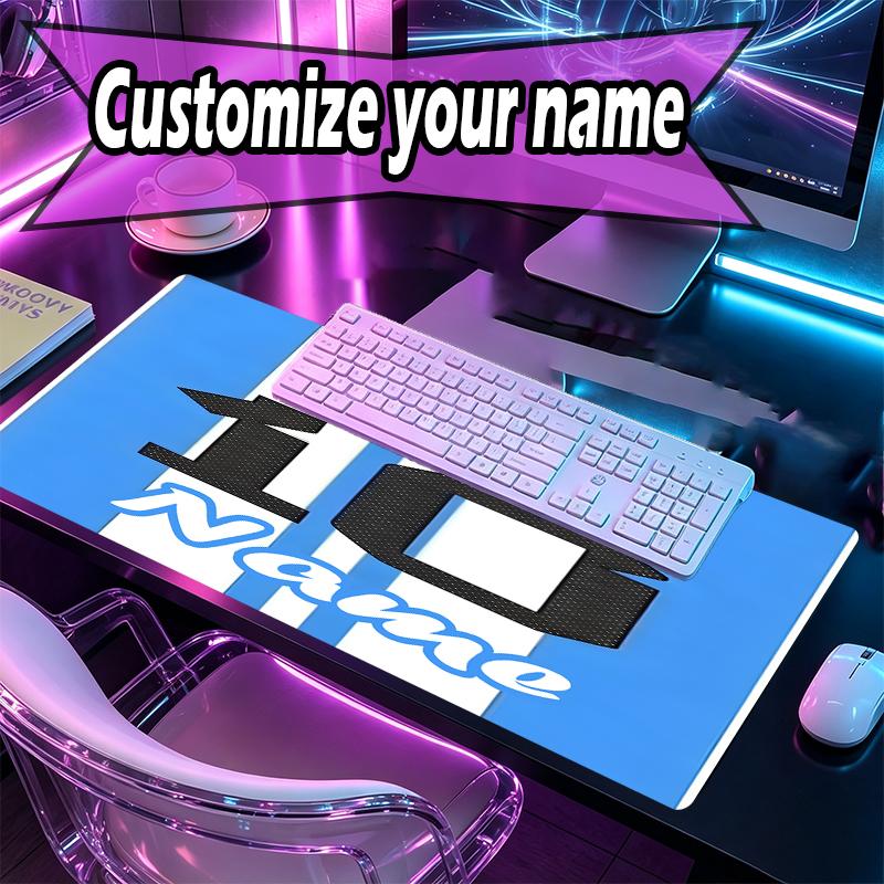 Custom Name Personalized football star Pattern Mousepad, Laptop PC Desk Mat, Decorative Desk Mat for Home Keyboard Pad Gift