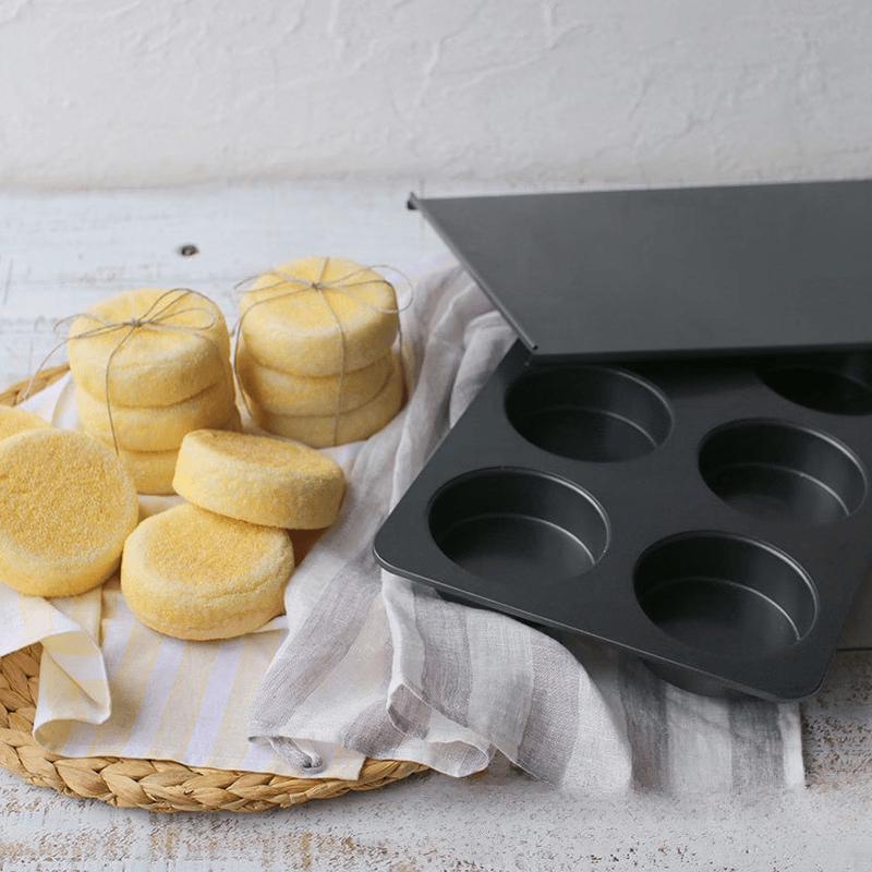 Non-Stick 6-Cavity Toast & Muffin Baking Mold Set