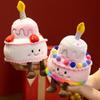 Birthday Cake Plush Doll Gift for Kids Strawberry Cake Pillow Stuffed Animals Funny Plushies Toys Multi-Use Party Decoration Companion