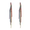 S925 Silver Needle Rhinestone Tassel Earrings - Exquisite Long Claw Chain with Colored Diamonds, European & American Style