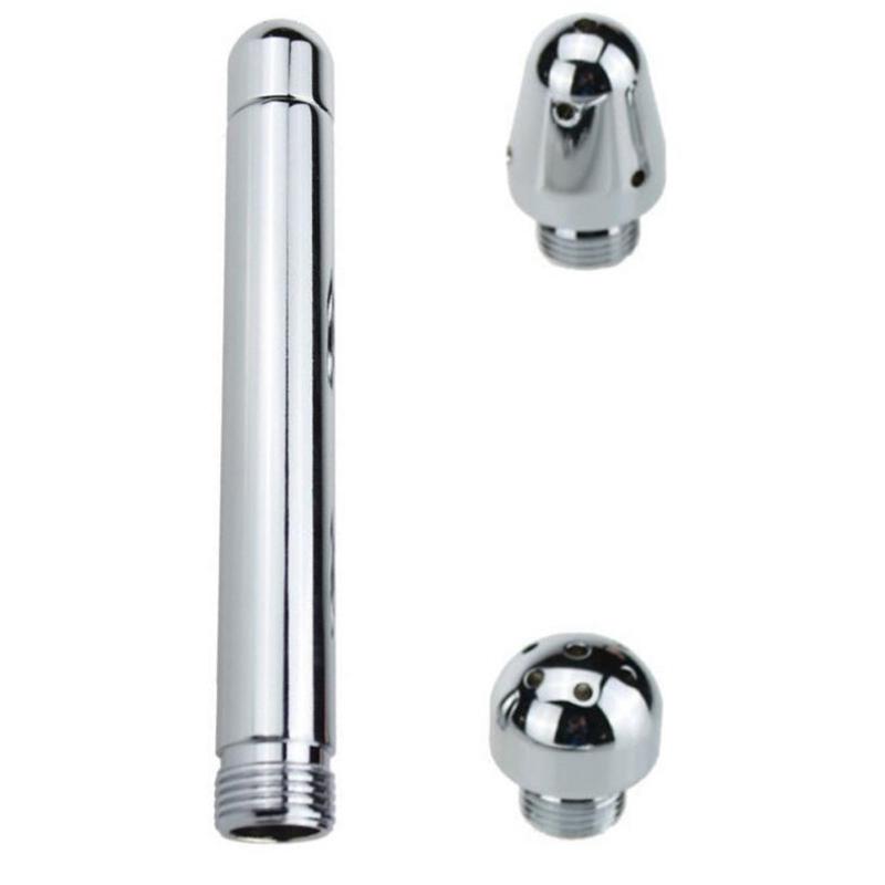 Vagina-Anus-Dreikopf-Spülung aus Aluminiumlegierung, Klistierzubehör, Analsex-Reinigungswerkzeug, Bidet für Erwachsene, Analplug, exotisches Spielzeug