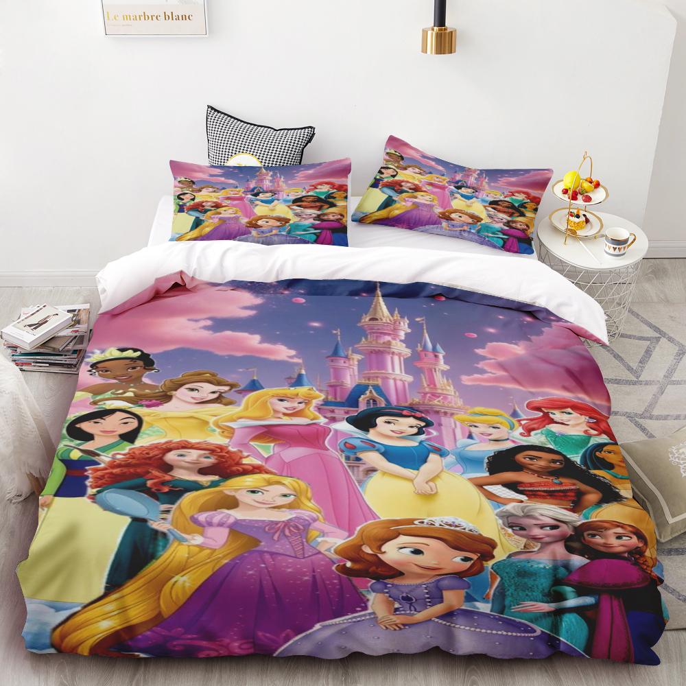 Disney Snow White Duvet Cover Princess Series Set Comforter Bedding Children'S Bedding Set 3-Piece 1 Quilt Cover King Size