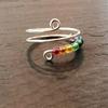 Elegant Beaded Finger Rings Party Accessories Weddings Rings Copper Texture Suitable for Matching Casual Outfits