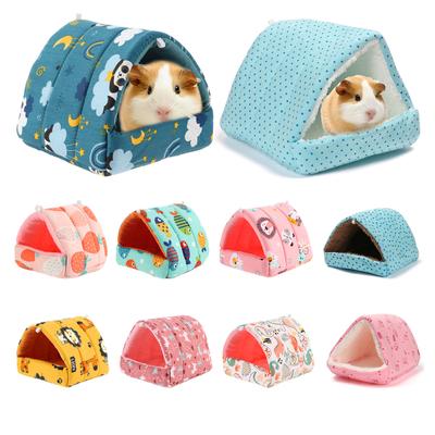Inverno Carino Cartone Animato Coniglio Scoiattolo Mini Gabbia Porcellino d'India Nido Piccolo Animale Topi Ratto Animale Domestico Letto per Dormire Casetta Criceto Tappetino Caldo Morbido