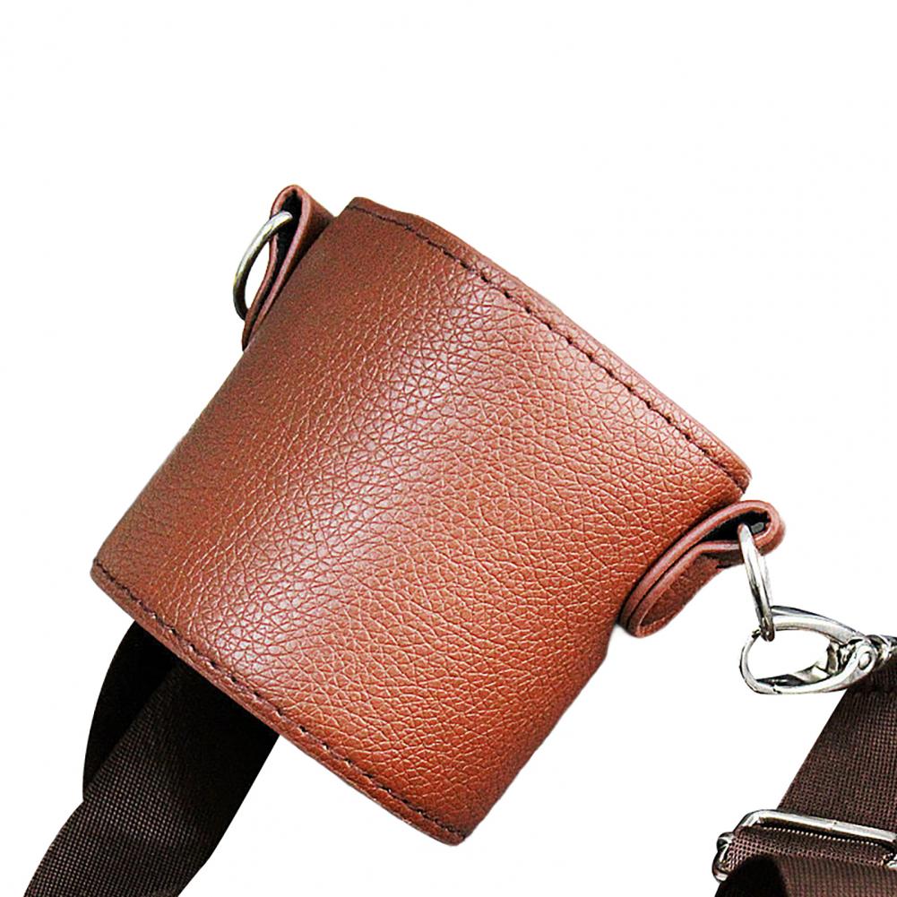 Universal Beverage Cup Bag Portable Strap Faux Leather Beverage Cup Sleeve Coffee Cup Holder Hanging Strap
