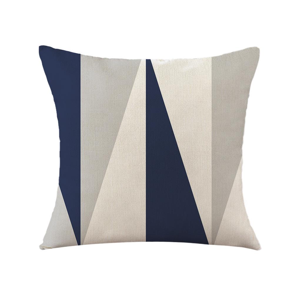 Pillow Nordic Geometric Linen Pillow Case Office Sofa Cushion Bedside Backrest Pillow Home