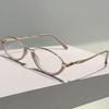 Oval Glassses Women Chic  New Blue Light Blocking Optical Frames Trendy Vintage Luxury Brand Design Decor Eyeglasses