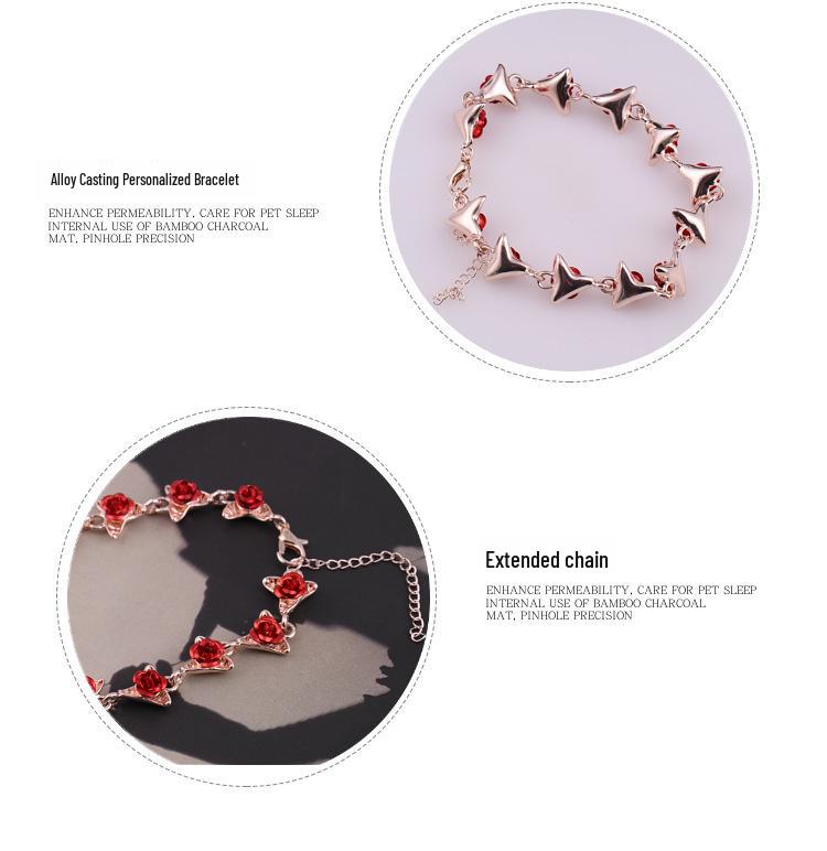 Rose Gold-Plated Women's Bracelet - European & American Simple Korean Design