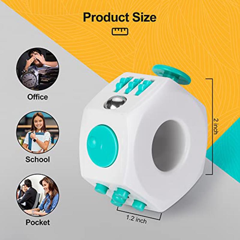 Neues Fidget Ring Spielzeug Dekompressionswürfel Autismus ADHS Angst Stressabbau Fingerspitzenspielzeug Kinder Erwachsene für Büro Schule Reisen