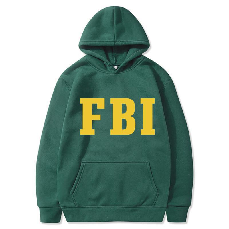 Hoodie Sleeved Long Hoodies Men Fbi Printing Men Womens Hoodies Tracksuits Jogger Pants Thick Warm Clothes Men Hoodie