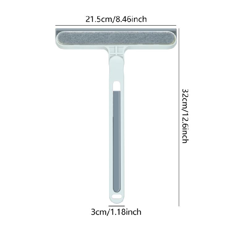 Window Squeegee Cleaner Plate Glass Cleaner Scraper with Rusts Resistant Frame and Quick Drying Sponges