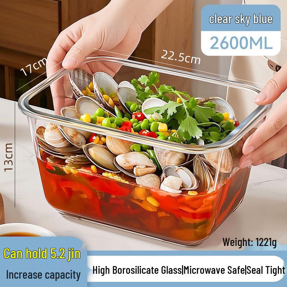 Hochtemperaturbeständiger Glas-Lebensmittelbehälter mit luftdichtem Deckel für Essiggurken und Kimchi