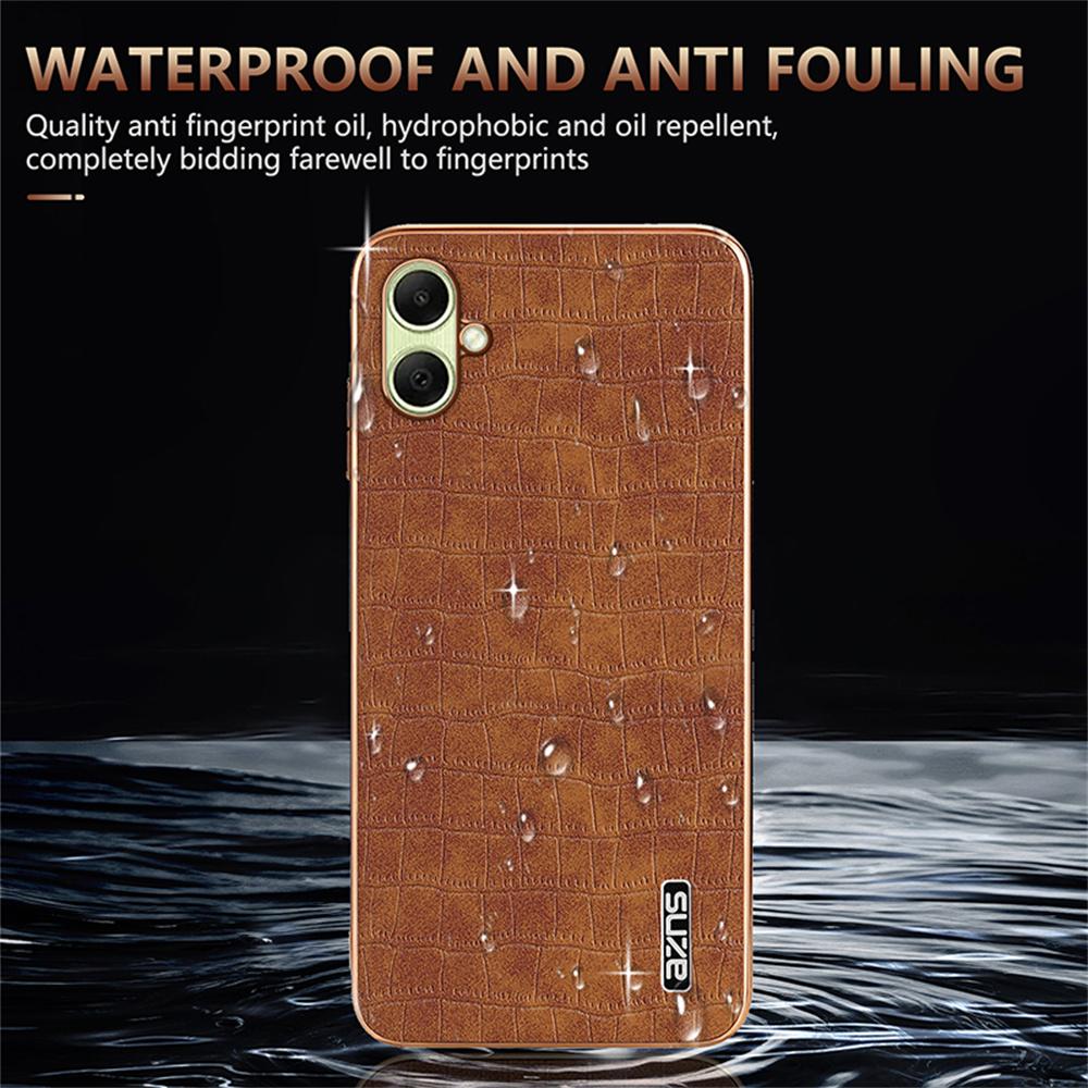 AZNS For Samsung Galaxy A07 4G Case Electroplating Crocodile Texture PU+TPU Phone Cover